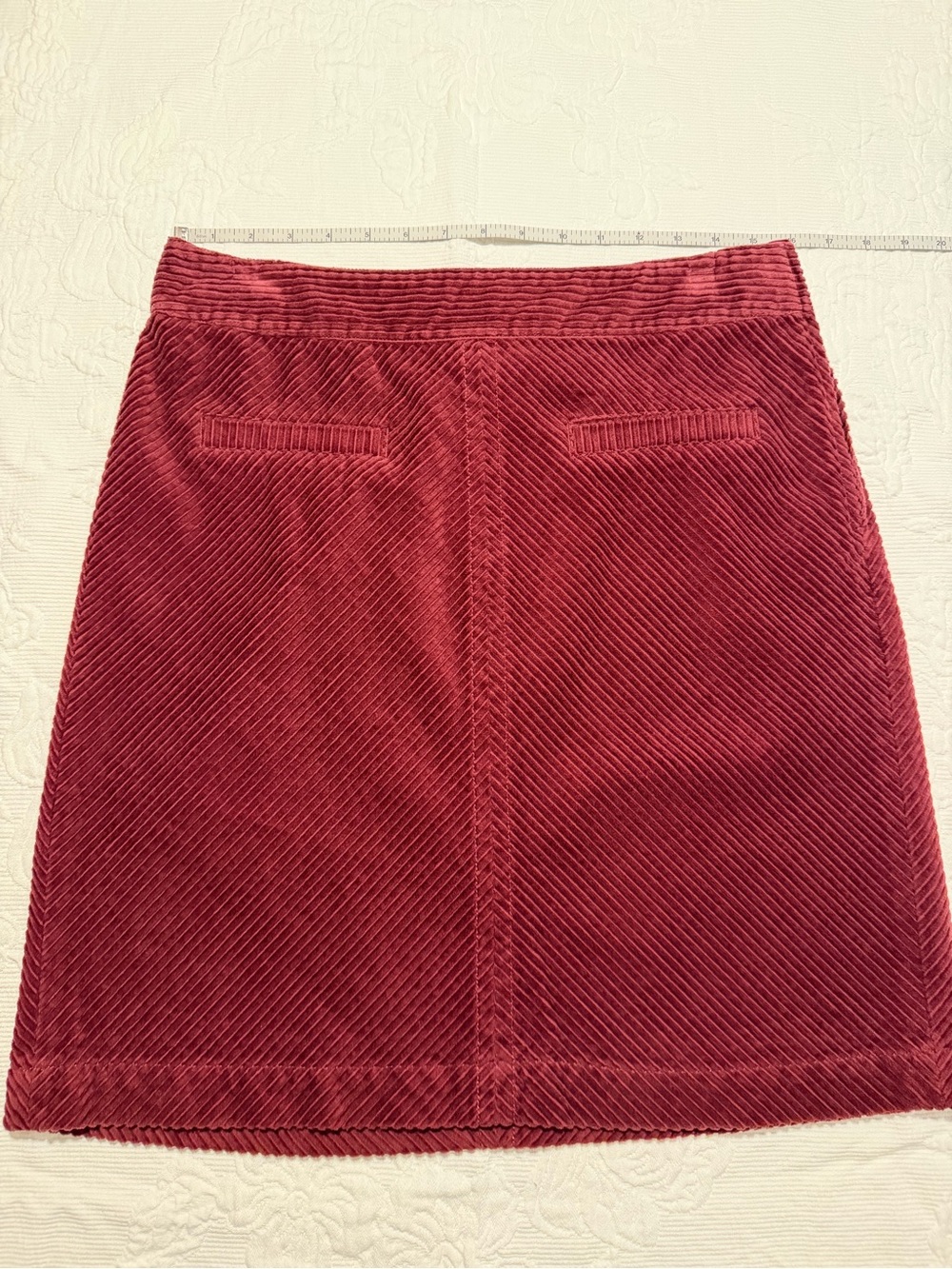 Talbots Corduroy Pencil Skirt in Burgundy